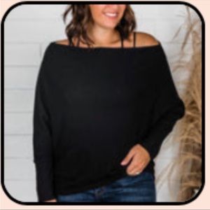 Pink Lily Off the Shoulder Sweater